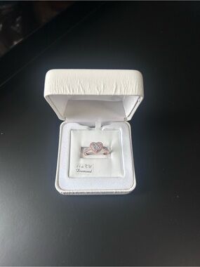 Heart Halo Diamond Ring in Rose Gold -